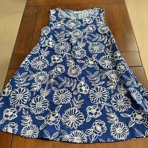 Medium Blue and White Midi Dress